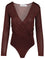 Self-Portrait Knitted Bodysuit - Brown