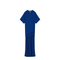 Long Blue Dress with Draping