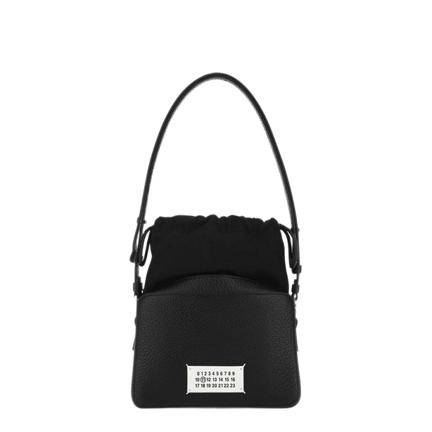 5AC Medium Calf Leather Bucket Bag - Black