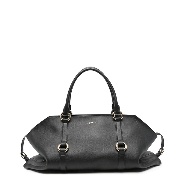 Farringdon Maxi Calf Leather Handbag - Black