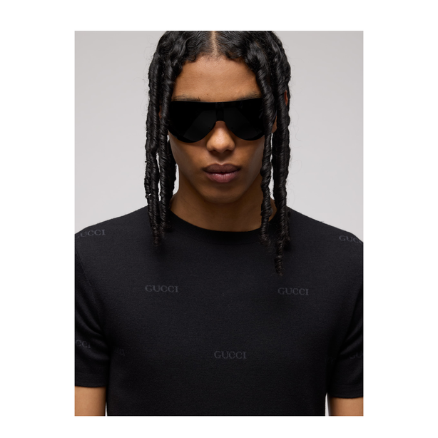 Wool And Silk Blend Jacquard T Shirt