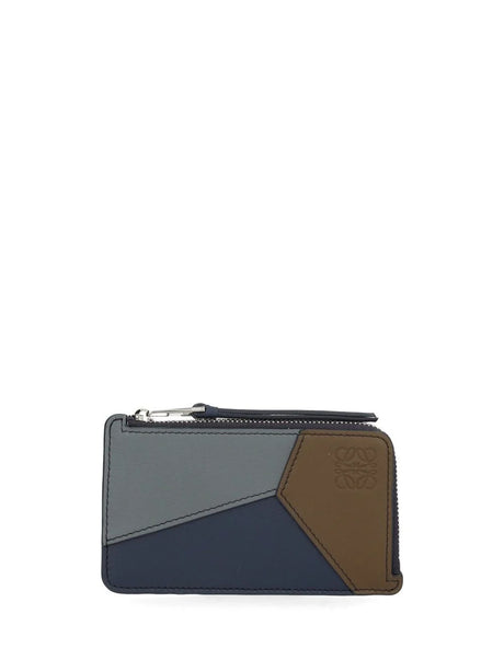 Loewe Puzzle Card Holder And Coin Purse In Calfskin - Multi