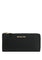 Michael Kors Jet Set Travel Large Saffiano Leather Quarter Zip Wallet - Black