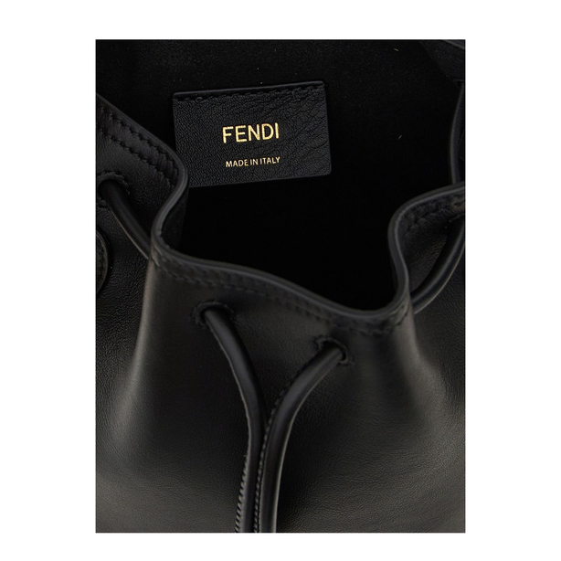 Mon Tresor Mini Leather Bucket Bag - Black