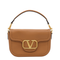 Alltime Grainy Calfskin Shoulder Bag - Almond