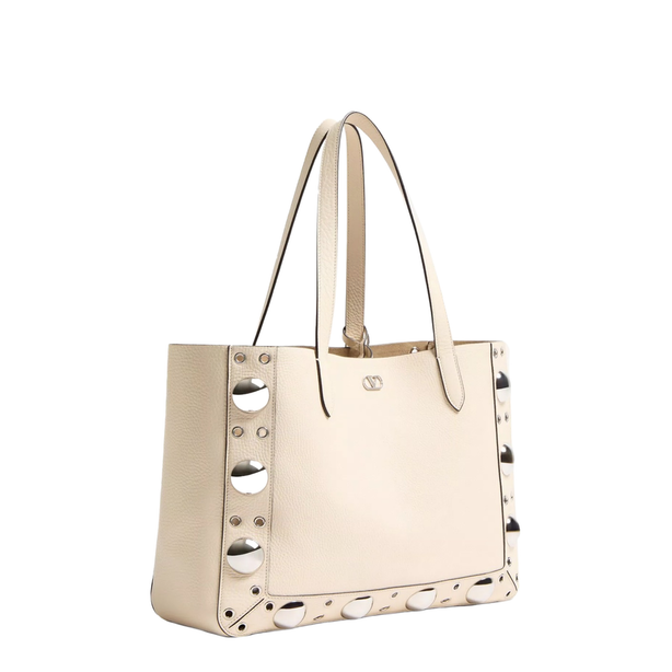 Nellcôte Medium Grained Calfskin Shopping Bag - Ivory