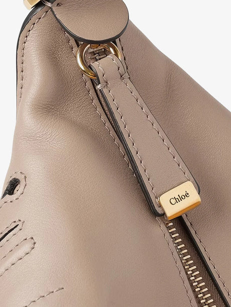 Chloe' Marcie Small leather shoulder bag - Woodsmoke