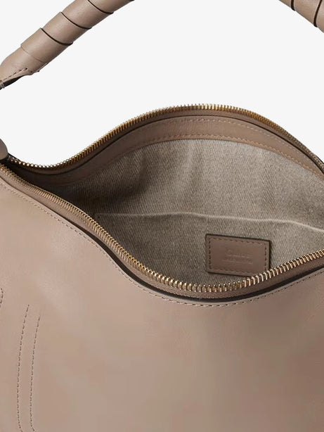 Chloe' Marcie Small leather shoulder bag - Woodsmoke