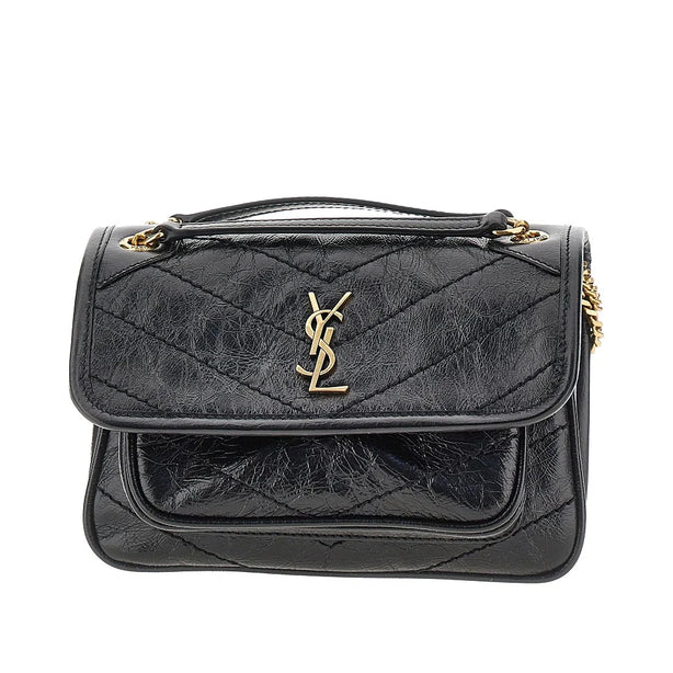 SAINT LAURENT Vintage leather mini 'Niki' bag