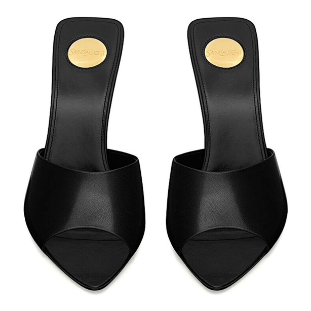Saint Laurent Sandalo 39 5 Nero Pelle