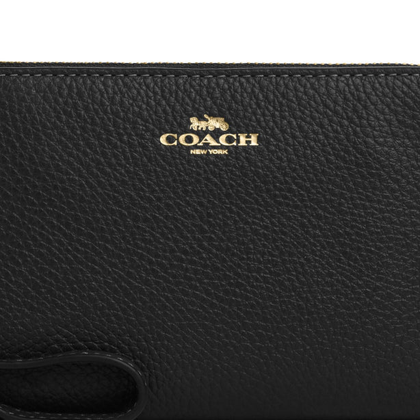 Coach Corner Zip Wristlet - Black CP483