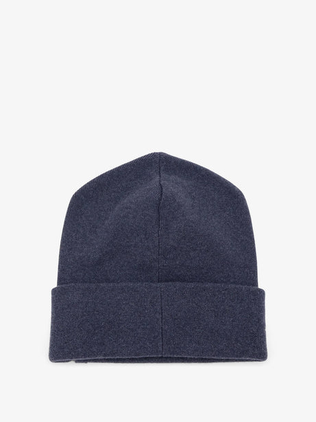 Brunello Cucinelli Cashmere hat with Monili detail - Blu Freddo