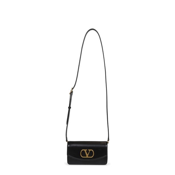 VLogo Signature Mini Calfskin Crossbody - Black