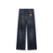 Wide Blue Washed Denim Jeans