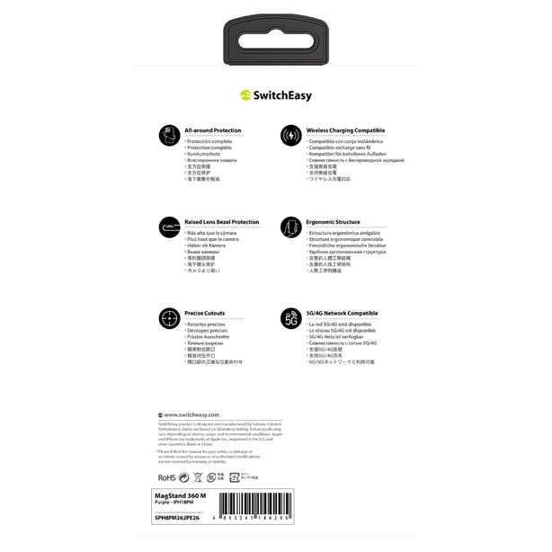 Switcheasy MagStand 360 M Stand Guard Protective Case for iPhone 18 Pro - Transparent