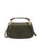 Blondie Medium Smooth Leather Top Handle Bag - Forest Green