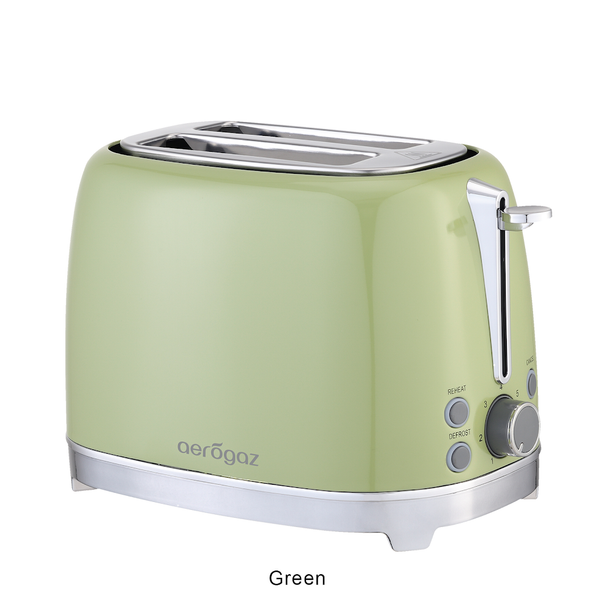 Aerogaz 2 Slice Pop up Bread Toaster AZ 2911PT 3 exciting colours