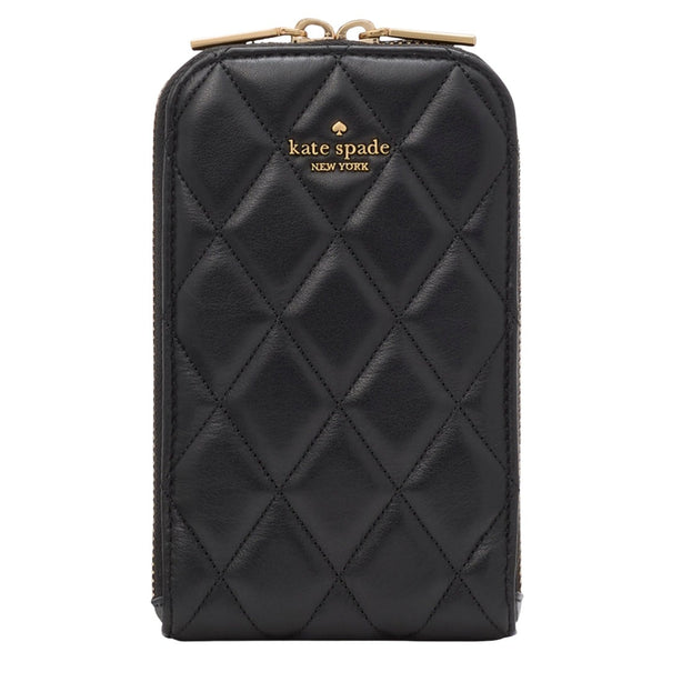Kate Spade Carey Quilted North South Phone Crossbody Bag - Black KC597