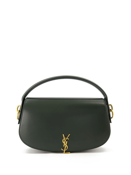 Saint Laurent Calfskin Satchel & Cross Body - NEW VERT FONCE