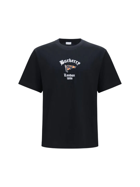 Burberry Check cotton T-shirt - Black