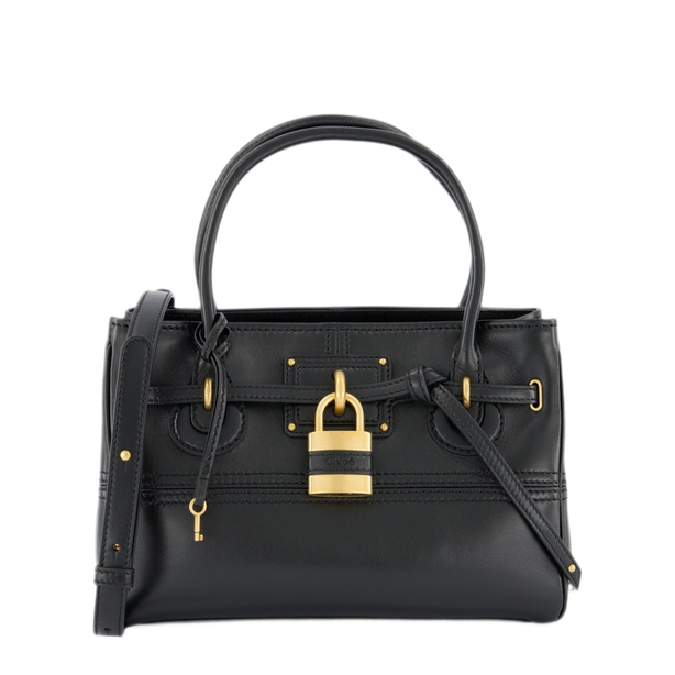 Paddington Grained Buffalo Leather Bag - Black