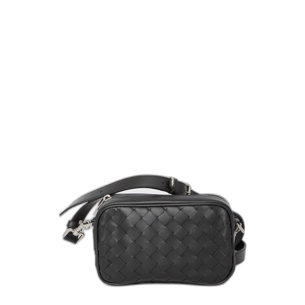 Mini Intrecciato Camera Bag - Black