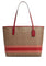 Coach City Tote Bag In Signature Canvas With Stripe - Tan Multi