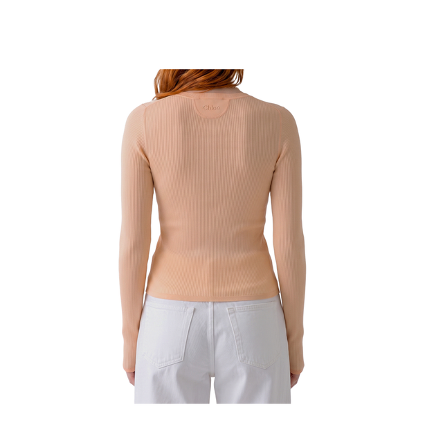 Bleached Orange Ribbed Top
