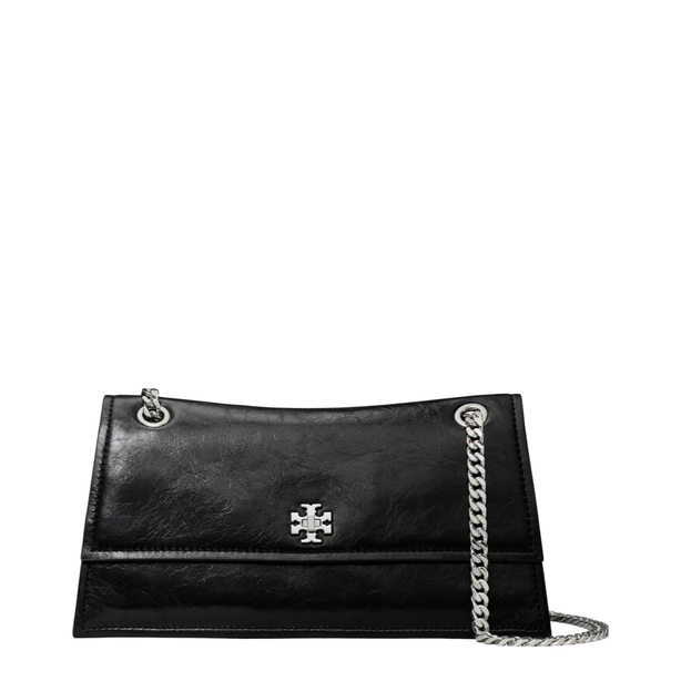Kira Turnlock Napa Leather Shoulder Bag - Black
