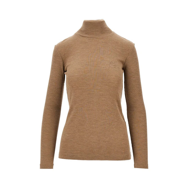MAX MARA Wool jersey turtleneck top