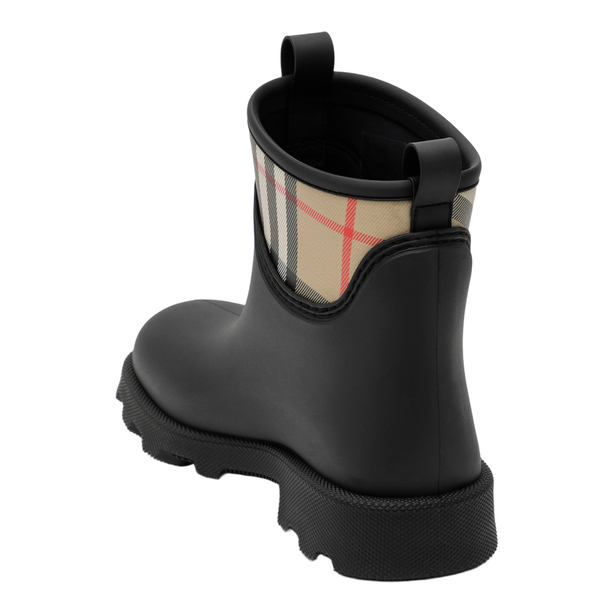 Marsh Stamp Rubber And Nylon Rain Boots In Black