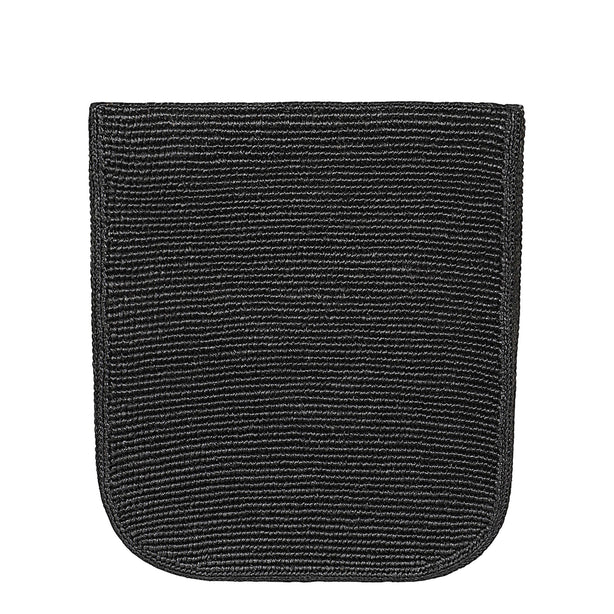 Lori Raffia Shoulder Bag - Black