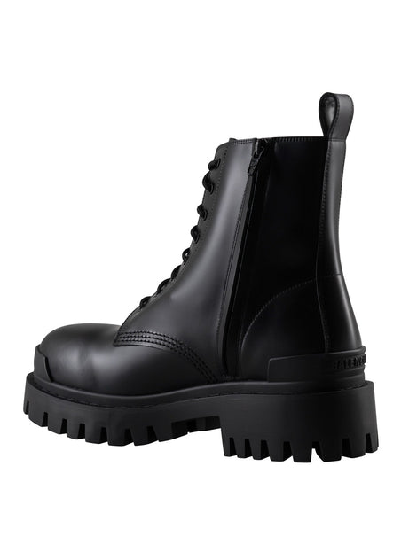 Leather Shoes Strike Zip