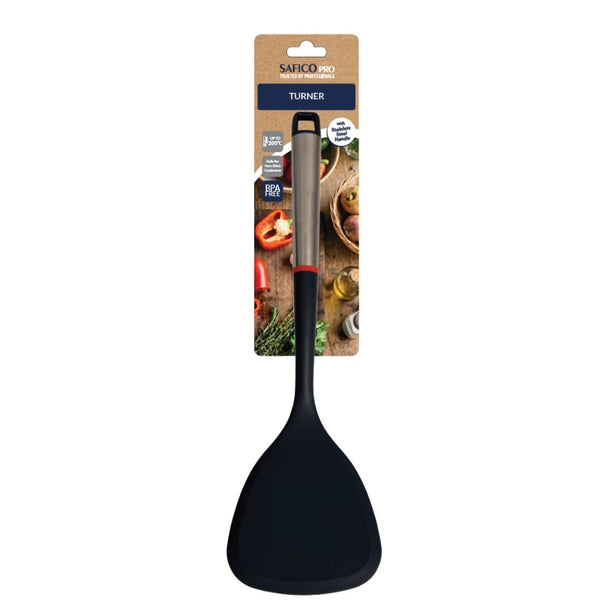 Safico Fibreglass Nylon Turner With Stainless Steel Handle L35cm BPA Free, Heat Resistant To 200°C