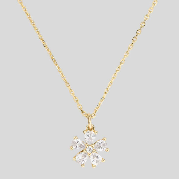 KATE SPADE You're A Gem Flower Pendant Clear/Gold RS-KO965