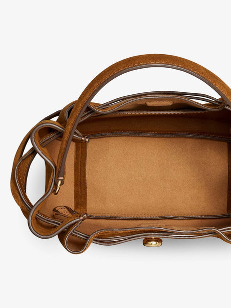 Tory Burch Romy suede bucket bag - Caramel
