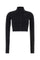 Black Stretch Nylon Sweatshirt