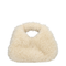 Alternative Fur Mini Hobo Bag - Egret