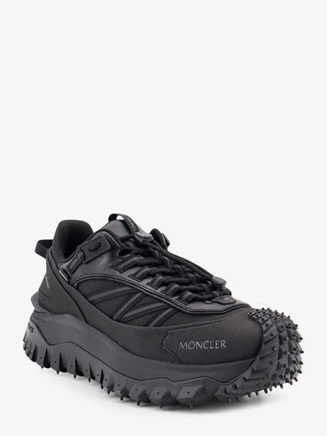 Moncler Trailgrip GTX nylon and leather sneakers with Gore-Tex inserts - Nero