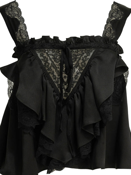 Chloé Casual top with ruffles - Black