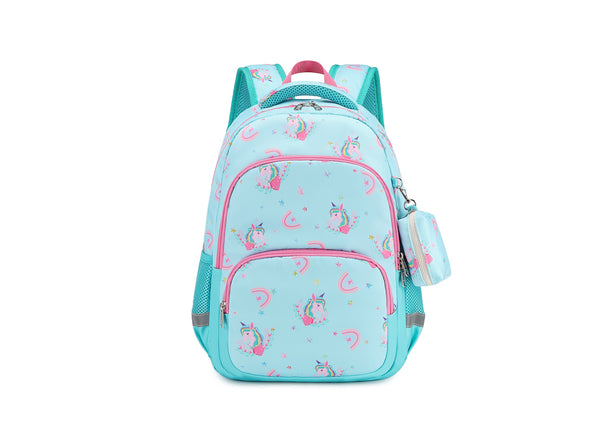 Raindew Kids Unicorn Primary School Backpack with Sponge Handle, Water-Repellent Fabric and YKK Zipper