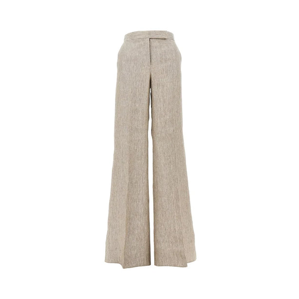 MAX MARA Chevron linen batavia pants