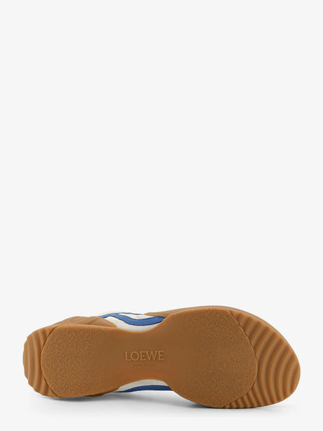 Loewe Grip nylon and suede sneakers with contrasting logo on the side - Whiteblue
