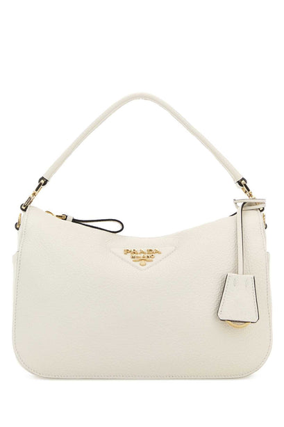 Ivory Leather Small Handbag