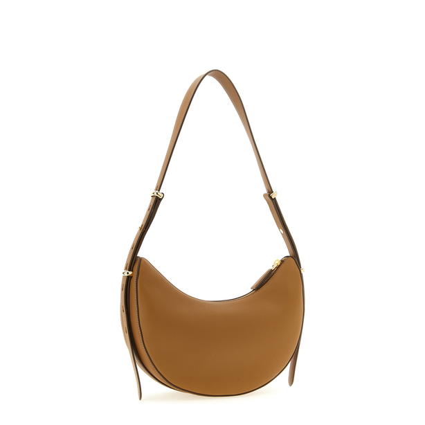 Arqué Leather Shoulder Bag - Black