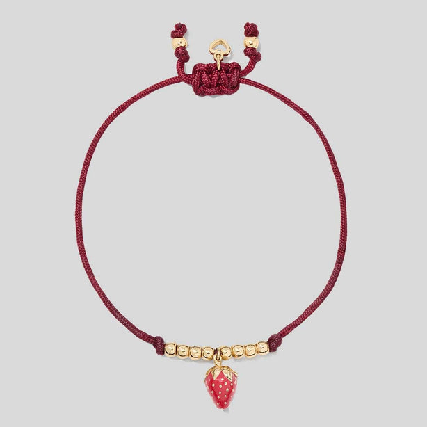 KATE SPADE Summer Daze Strawberry Cord Bracelet Red RS-KO871