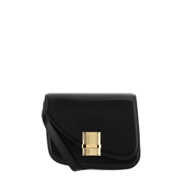 Oyster Leather Crossbody - Black