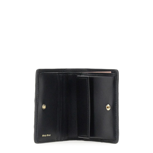 MIU MIU Matelassé nappa leather bi-fold wallet