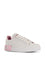 Elegant White and Pink Low-Top Sneakers