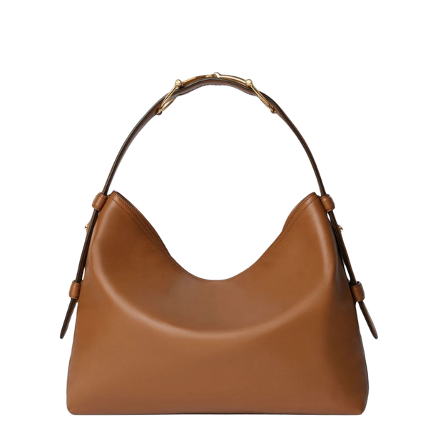 Medium Calf Leather Tote - Brown